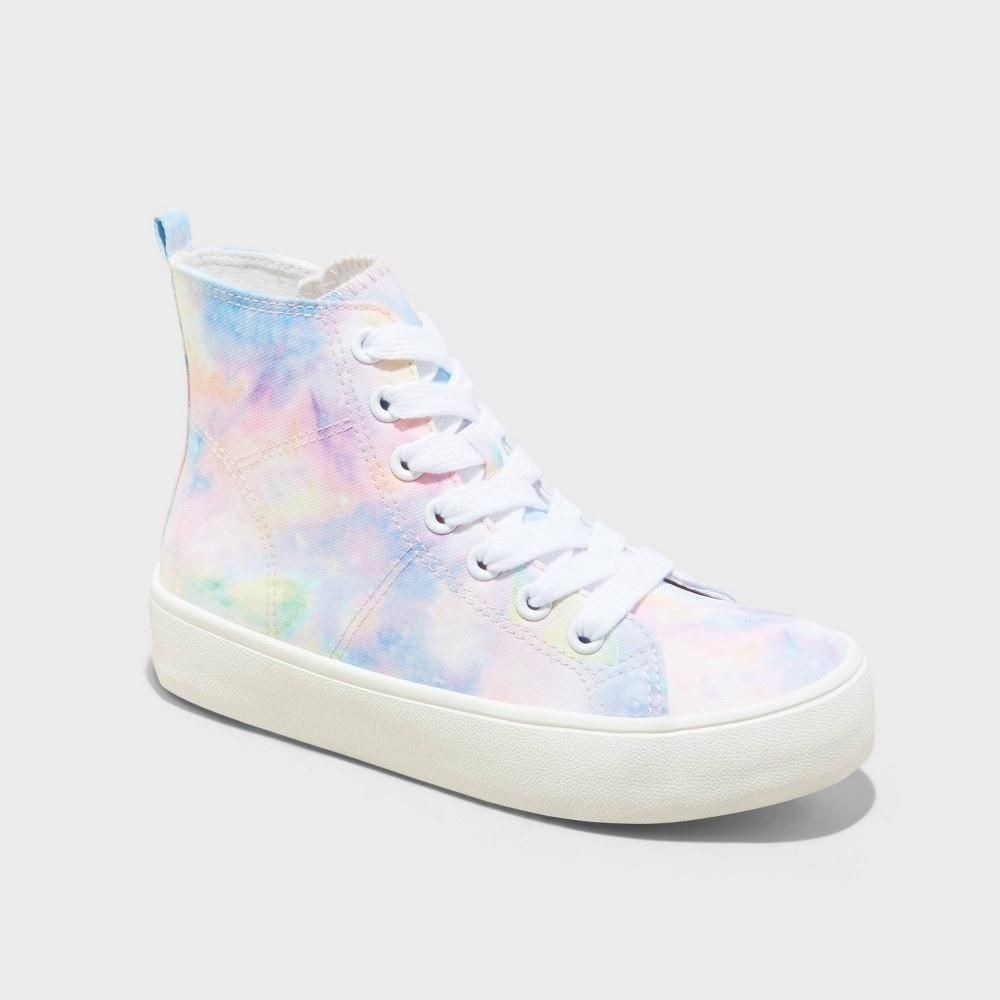 Art Class Kids Tie Dye High Top Sneakers Pastel Multi Color Size 4